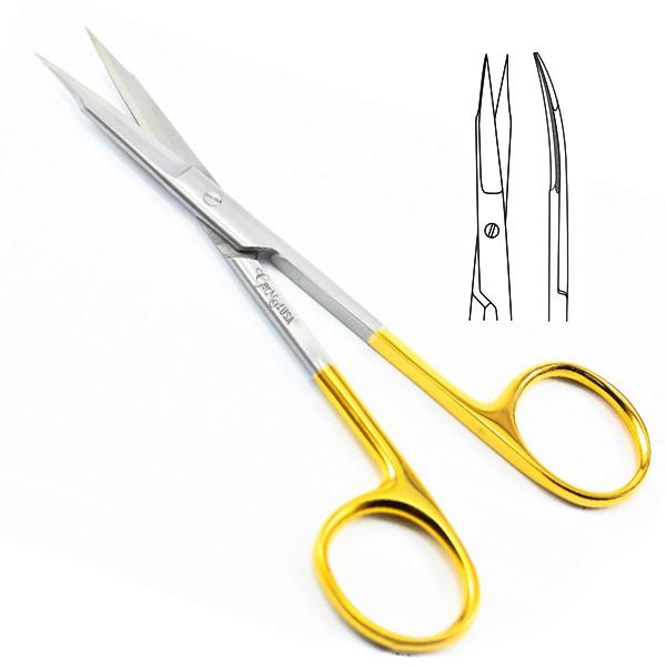 Goldman Fox Gum Scissors 5" Curved Tungsten Carbide