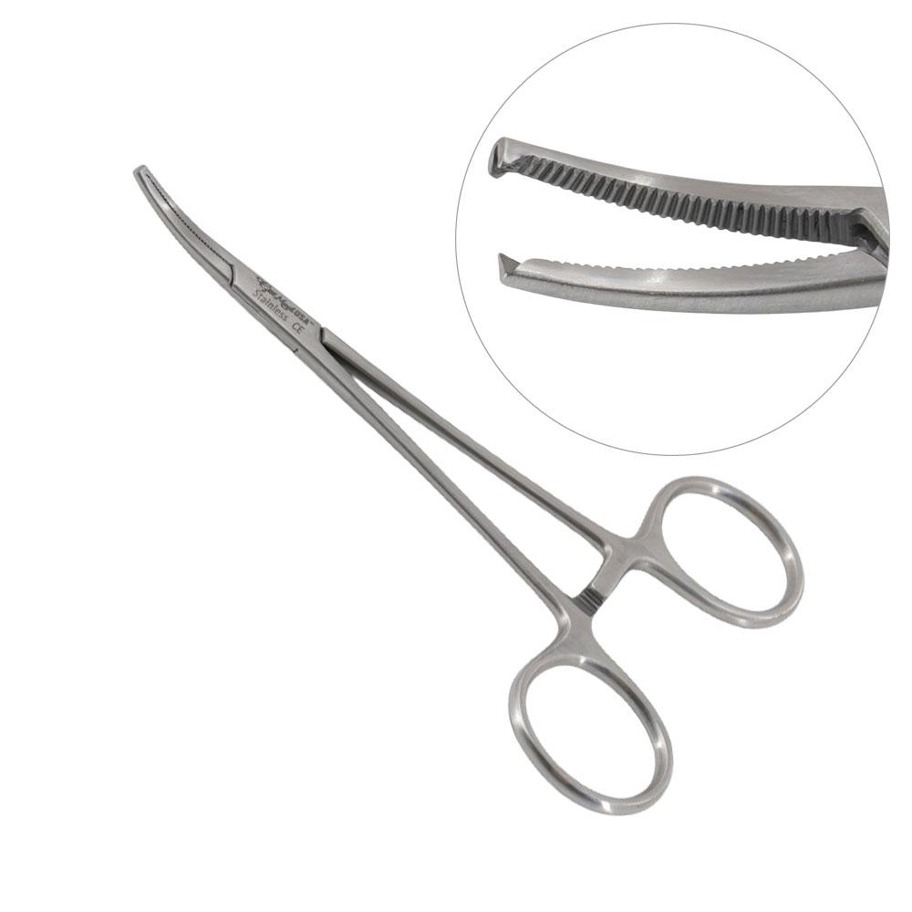 Halstead Mosquito Forceps 1x2 Teeth, 5" Curved