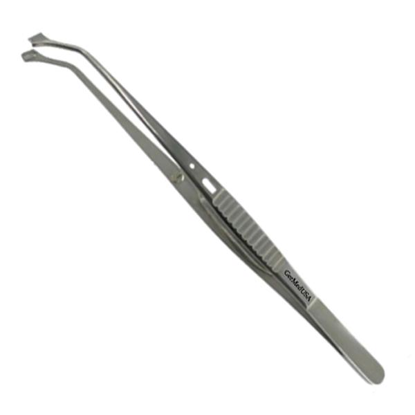 Self Locking Implant Forceps Angled 16cm