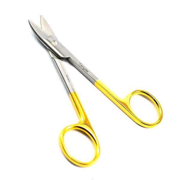 Crown Scissors Pedodontic Curved 9cm Tungsten Carbide