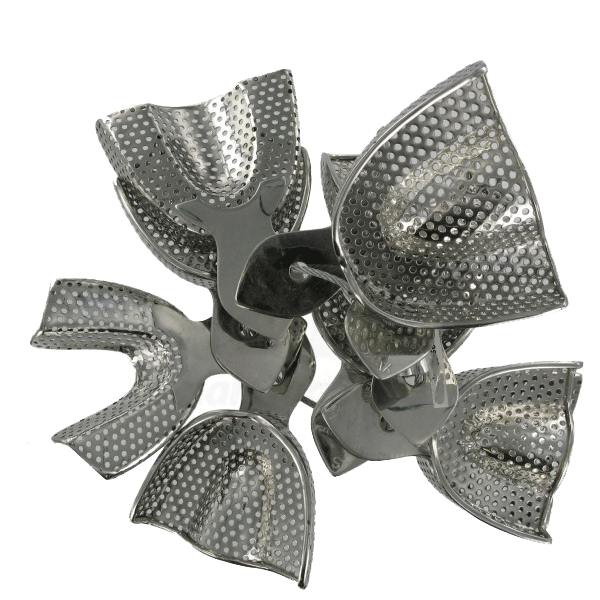 Impression Trays Perforated Set 10 Each Of XS-S-M-L-XL, Upper and Lower