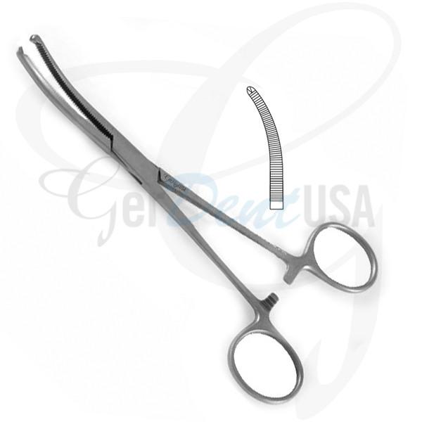 Rochester Ochsner Hemostatic Forceps 1x2 TH 6 1/4" Curved