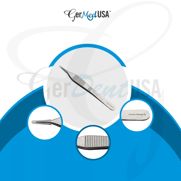 Adson Brown Tissue Forceps 7X7 Teeth 4 3/4"