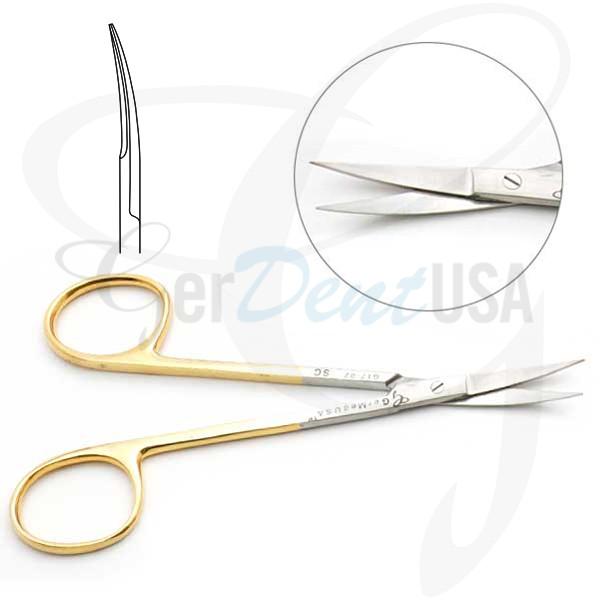 Iris Scissors 11.5cm, Curved TC Insert Jaws