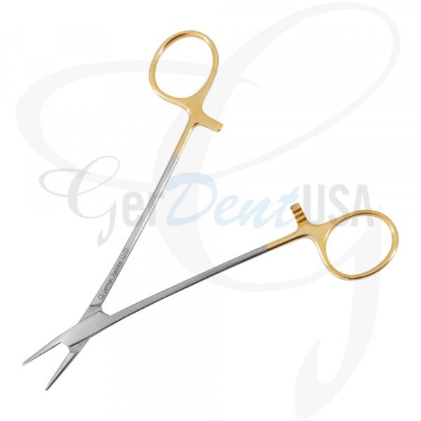 Crile-Wood Needle Holder Curved 15cm TC Insert Jaws