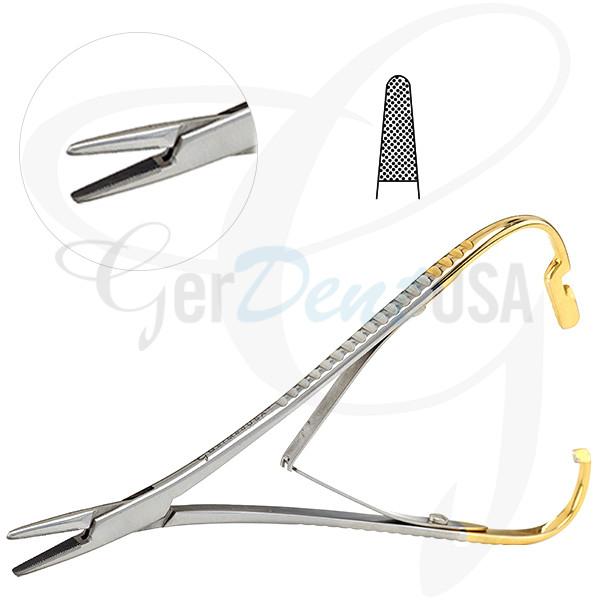 Mathieu Needle Holder Serrated 6 1/4" Tungsten Carbide