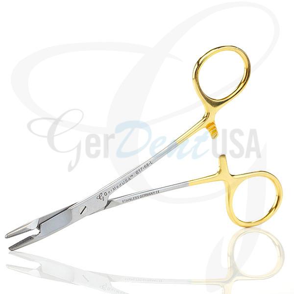 Olsen Hegar Needle Holder Scissors Combination 5 1/2" - Tungsten Carbide Inserts Jaws, Left Handed