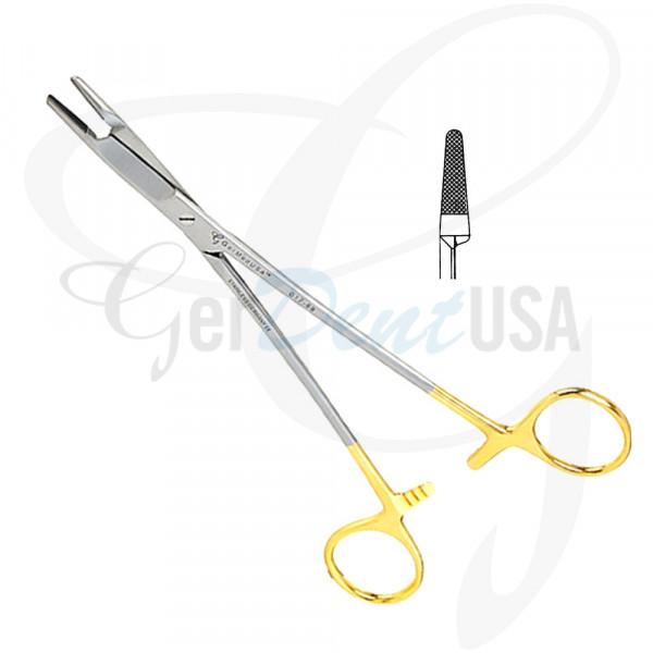 Olsen Hegar Needle Holder Scissors Combination 5 1/2" Serrated - Tungsten Carbide