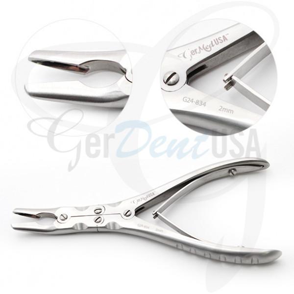 Ruskin Rongeur 6" Curved 2mm, Double Action