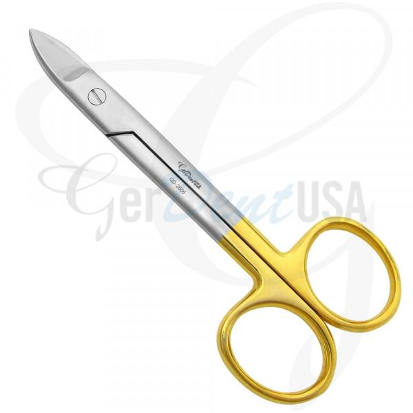 Crown Scissors Pedodontic Curved 9cm Tungsten Carbide