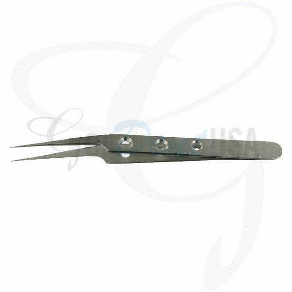 Semken Tissue Forceps 5", 1x2 Teeth Curved Tips