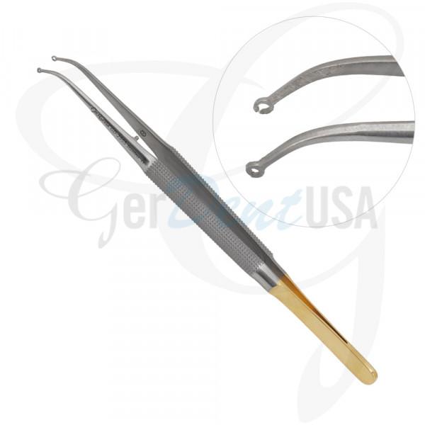 Suture Forceps Curved - Fine Touch Tissue Forceps 14cm - Diamond Dusted