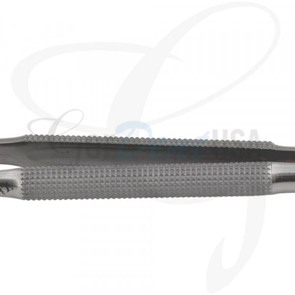 Suture Forceps Curved - Fine Touch Tissue Forceps 18cm with Platform - Diamond Dusted