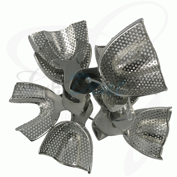 Impression Trays Perforated Set 10 Each Of XS-S-M-L-XL, Upper and Lower