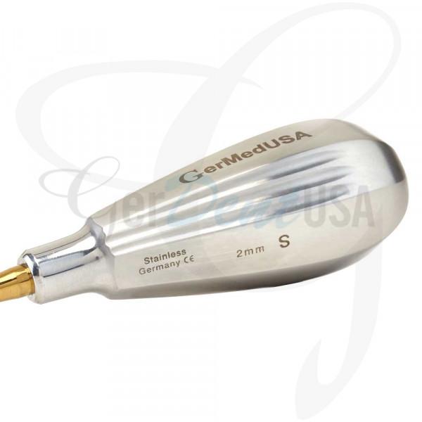 Glux Luxating Straight 2mm Micro Serrated Tip Small Stubby Handle