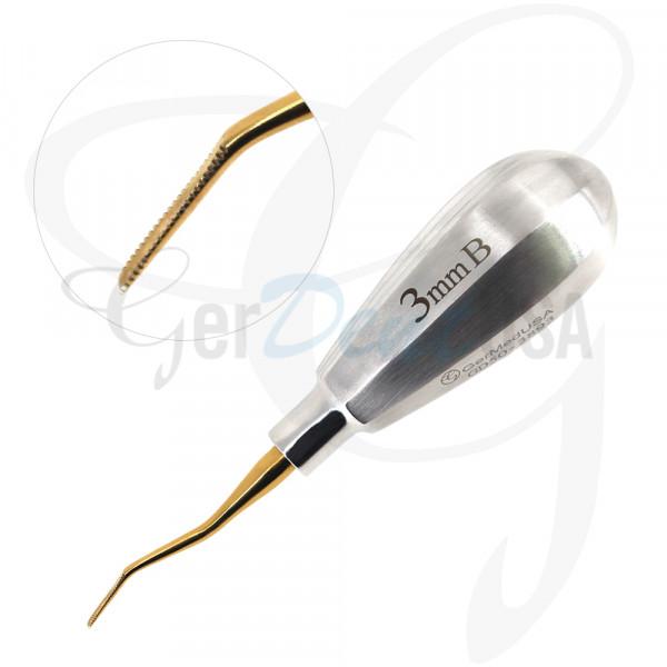 Glux Luxating Backward Angle 3mm Micro Serrated Tip Small Stubby Handle