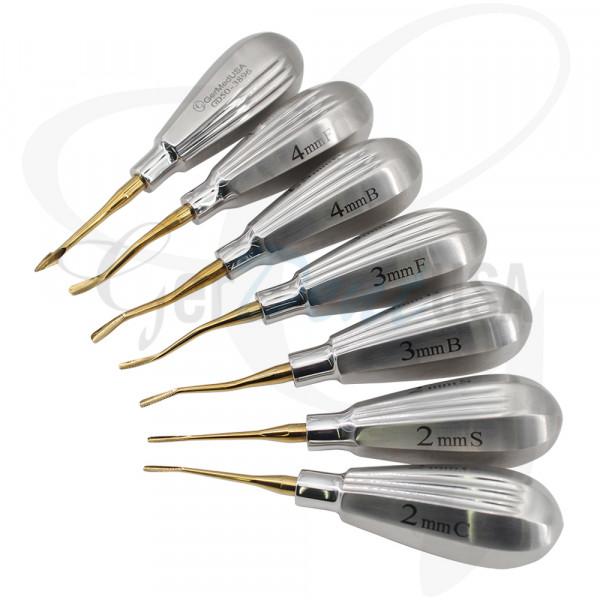 Glux Luxating Set of 7 Small Stubby Handle With Micro Serrated Tip