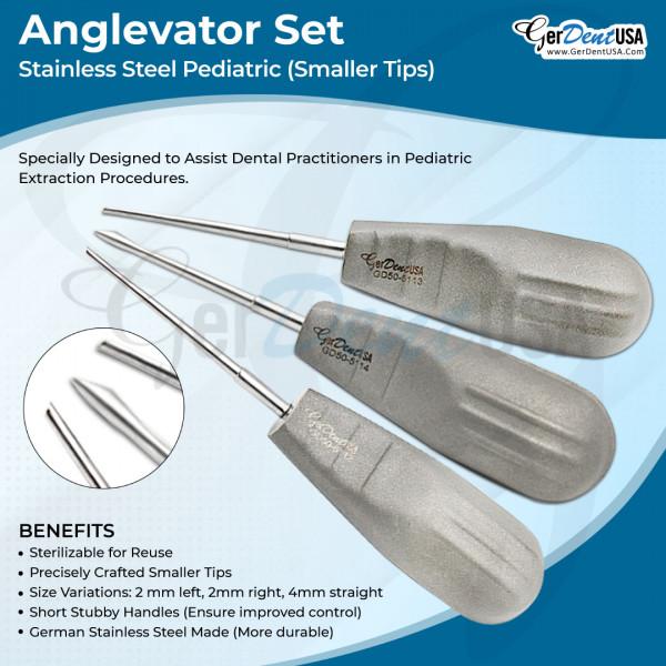 Anglevator Stainless Steel Set Pediatric (Smaller Tips)