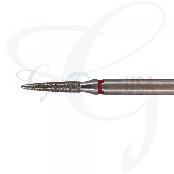 Dental Bur Flame Shaped Diamond #8861 Fine Grit 19mm (Standard Length)