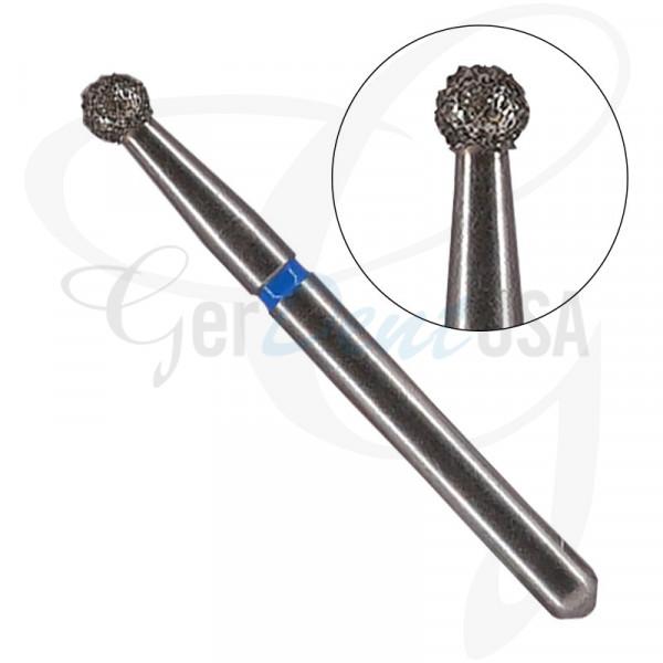 Dental Bur Diamond Round 6 - Med Grit - 19mm FG (Standard Length) - Pack of 5