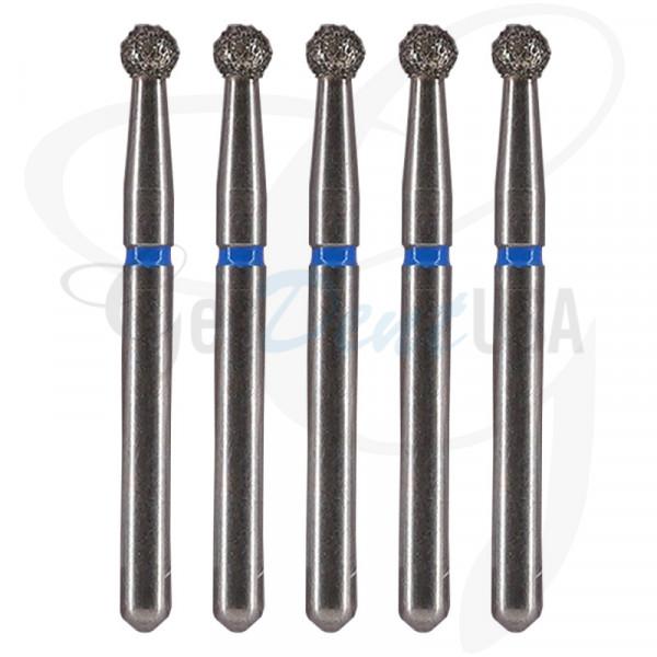 Dental Bur Diamond Round 6 - Med Grit - 19mm FG (Standard Length) - Pack of 5