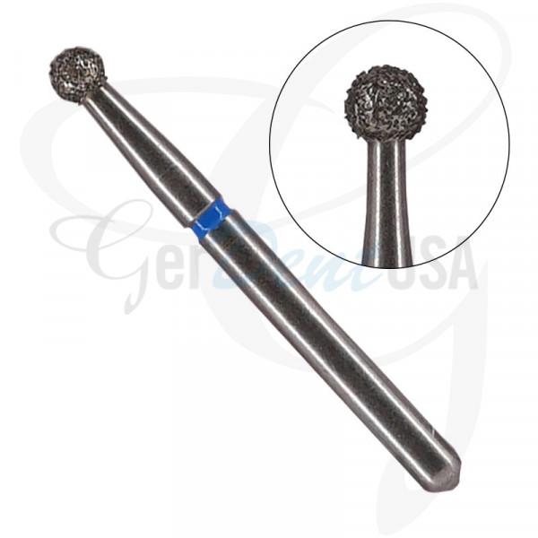 Dental Bur Diamond Round 8 - Med Grit - 19mm FG (Standard Length) - Pack of 5