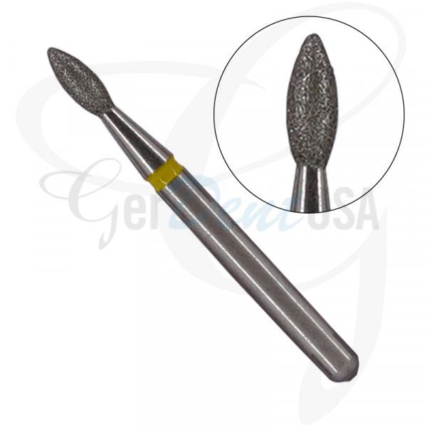 Dental Bur Diamond Football - Extra Fine Grit - 19mm FG (Standard Length) - Pack of 5