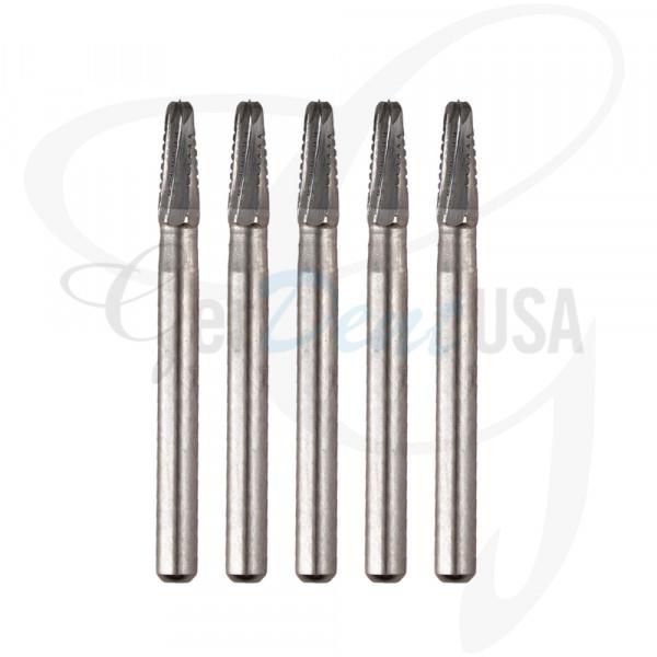 Dental Bur Round End Xcut Fissure Taper 1702 - 19mm FG (Standard Length) - Pack of 5