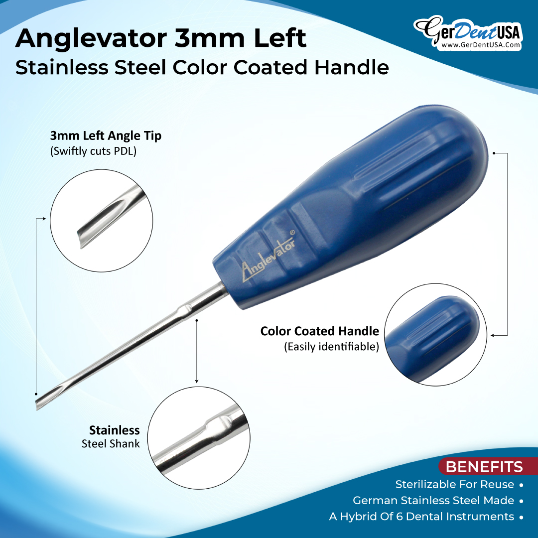 Anglevator 3mm Left Stainless Steel Color Coated Handle