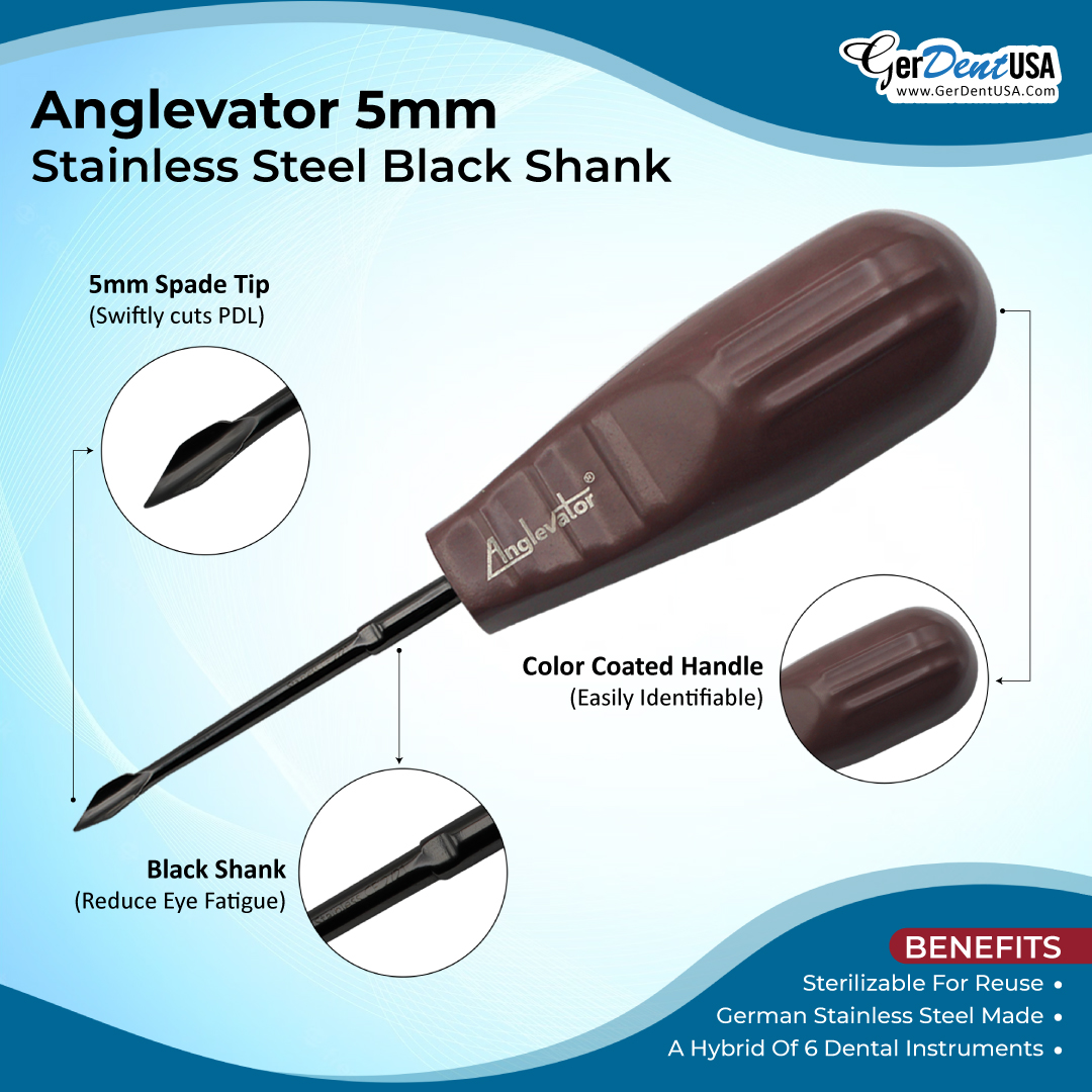 Anglevator 5mm Stainless Steel Black Shank