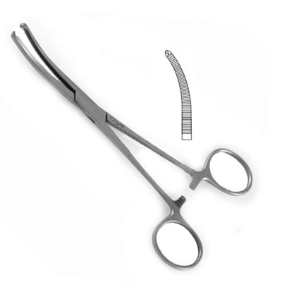 Mosquito Forceps 1x2 TH 7 1/4 inch Curved