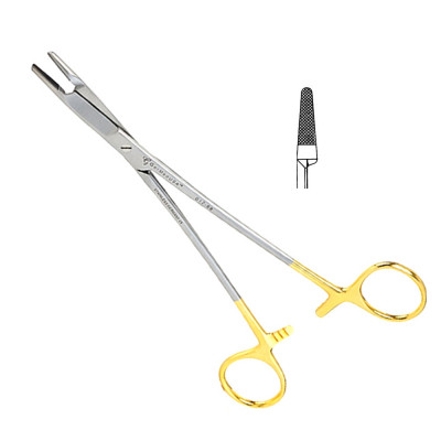 Olsen Hegar Needle Holder Scissors Combination 5 1/2 inch Serrated - Tungsten Carbide
