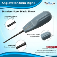 Anglevator 3mm Right Stainless Steel Handle Black Shank
