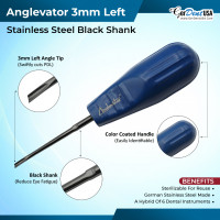 Anglevator 3mm Left Stainless Steel Black Shank