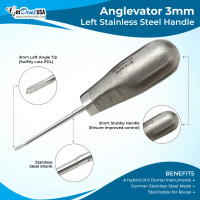 Anglevator 3mm Left  Stainless Steel Handle