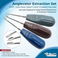 Anglevator Extraction Set With Stainless Steel Color Coated Handle