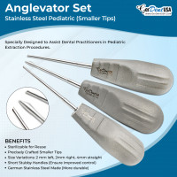 Anglevator Stainless Steel Set Pediatric (Smaller Tips)