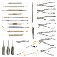 Surgical Atraumatic Extraction Kit with Steel Handles
